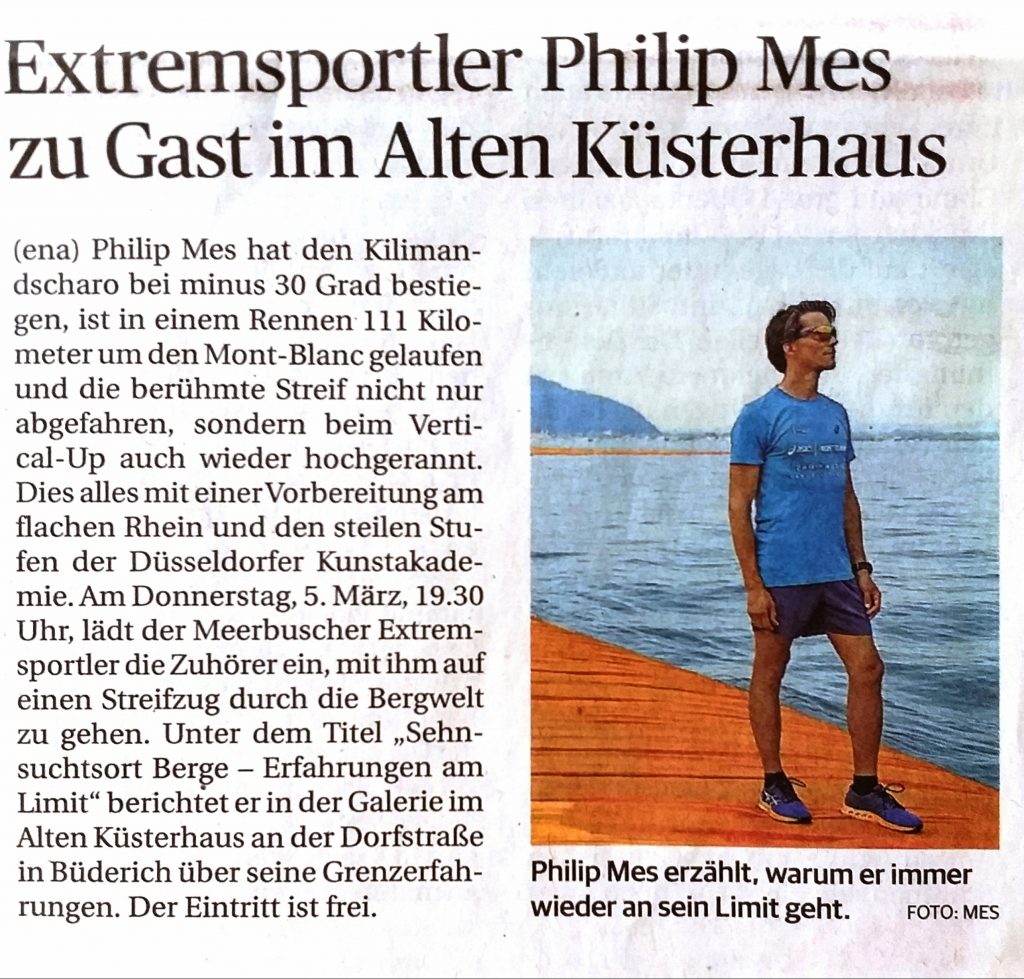 Extremsportler Philip Mes zu Gast im Alten Küsterhaus